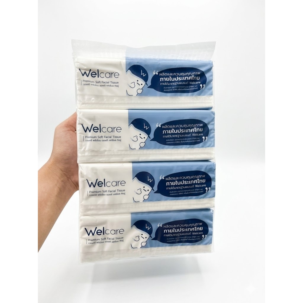 กระดาษทิชชู่ Welcare (Premium Soft Facial Tissue
