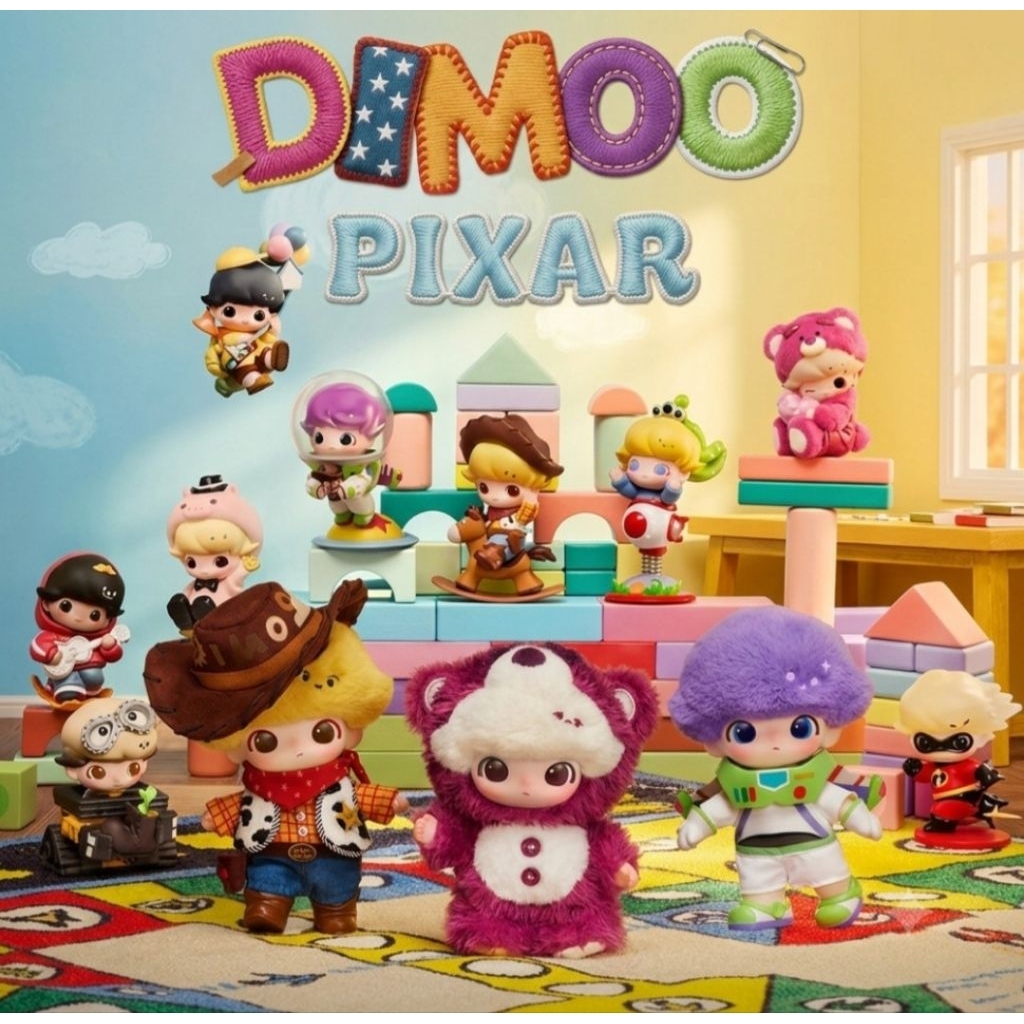 พร้อมส่งด่วนในไทย17/7🇹🇭✅️Dimoo world × Pixar Series Plush Pendant พวงกุญแจ