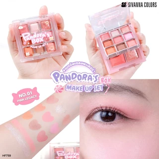 HF759 ซีเวนน่า คัลเลอร์ส แพนโดร่า บ็อกซ์ เมค อัพ เซท Sivanna Colors Pandora's Box Make Up Set