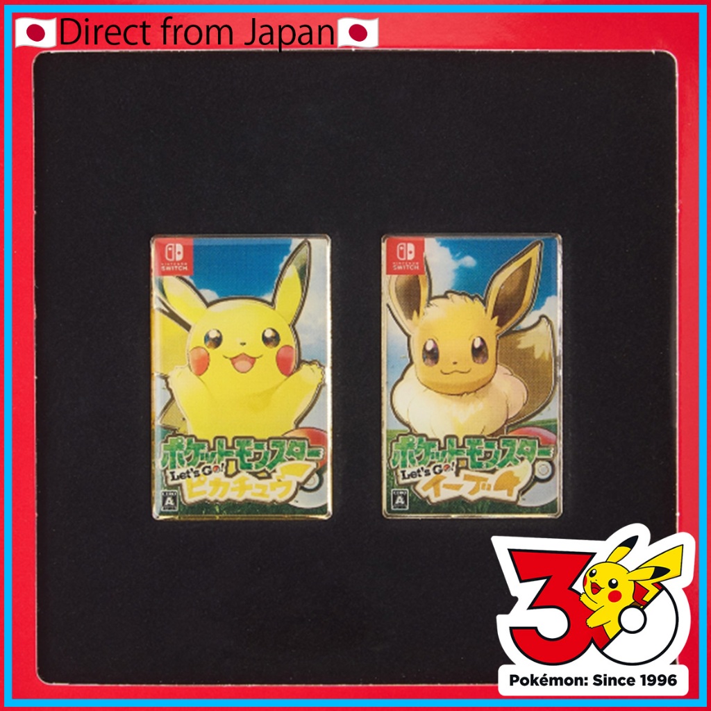 [Pokémon] "Let's Go! Pikachu & Let's Go! Eevee" – Classic Game Package Pins [Direct from Japan]