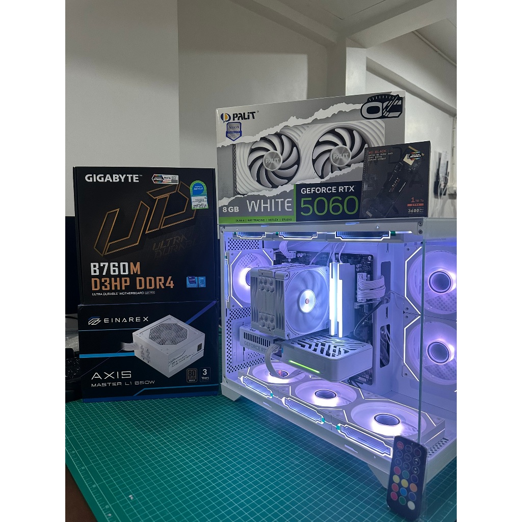 คอมเซ็ต มือสอง Spec I5 14400f / RTX 5060 8gb / B760M DDR4 / Ram 32gb(16*2) bus 3200 / M.2 1tb / 650w