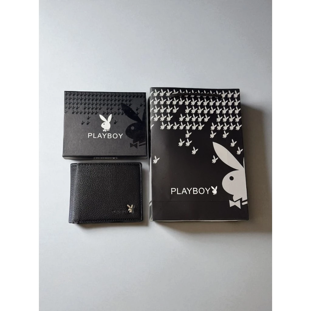 ของขวัญวันเกิด วันวาเลนไทน์ กระเป๋าสตางค์ Playboy ชุดเต็มเซ็ท มีกล่อง ถุงกระดาษ และ เขียนการ์ดอวยพร สินค้าในไทยพร้อมส่ง