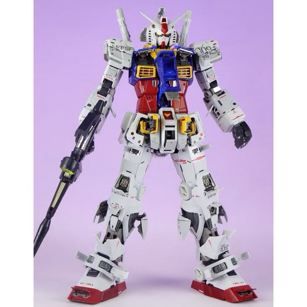 พร้อมส่ง Daban Yuanzu PGU RX-78-2 1/60 PG เกราะระเบิดพร้อมไฟพร้อมสติ๊กเกอร์น้ําประกอบรุ่น