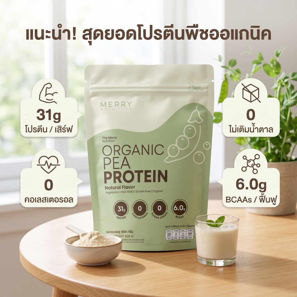 The Merry Soy Protein Isolated (โปรตีน ไอโซเลต จากถั่วเหลือง)