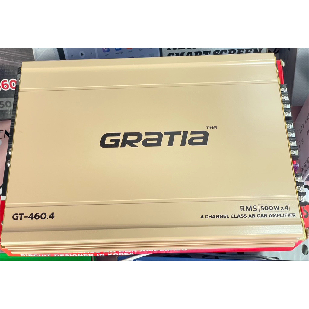 GRATIA GT-460.4 ชื่อสินค้า: พาวเวอร์แอมป์ 4 ชาแนล GRATIA รุ่น GT-460.4 (Class AB)
