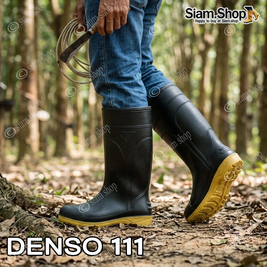 รองเท้าบูท Denso (เดนโซ่) รองเท้าบูทกันน้ำ บูทยางพารา เนื้อนุ่ม เบาสบายเท้า สบายทุกการเคลื่อนไหว