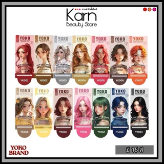 YOKO Hair Color Cream โยโกะ สีย้อมผม (100 ml.x2) มี 15 สีให้เลือก