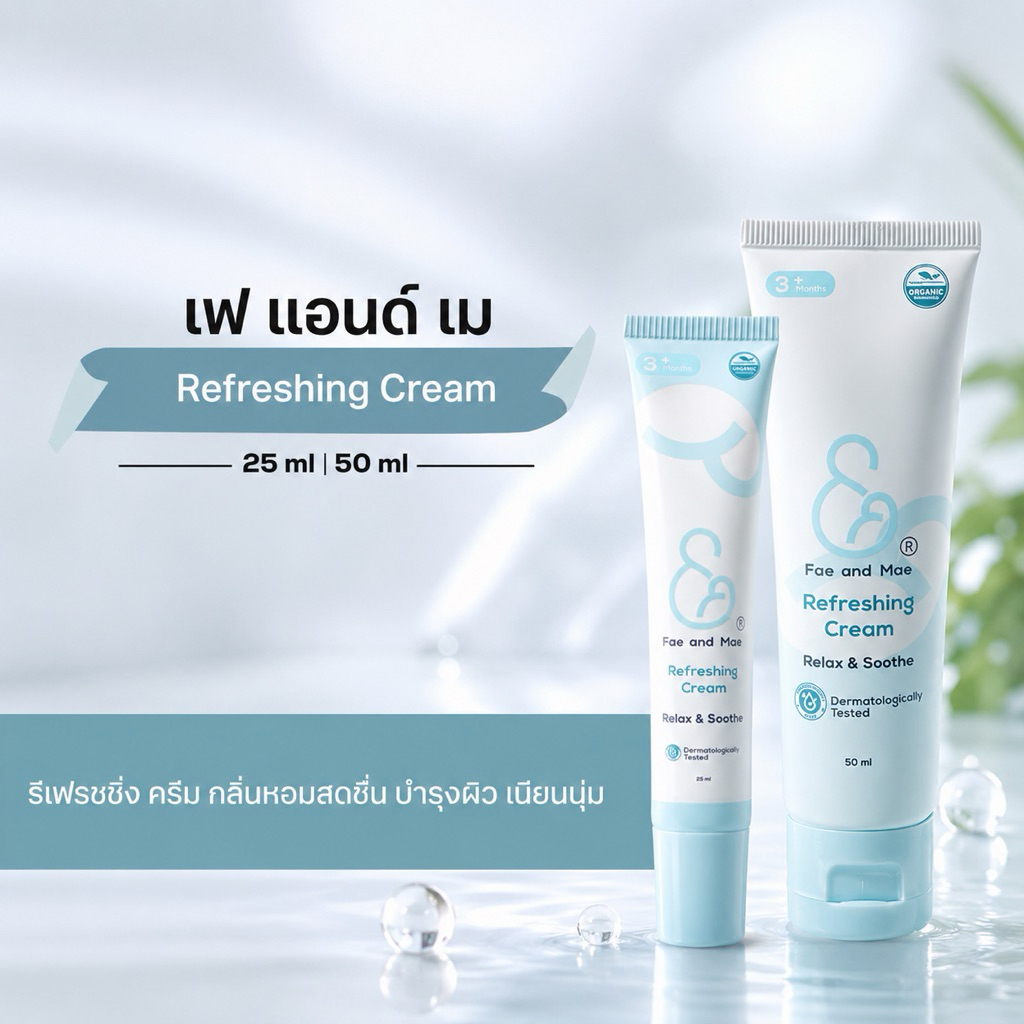 FAE AND MAE  REFRESHING CREAM เฟ แอนด์ เม รีเฟรชซิ่ง ครีม 25-50 ml