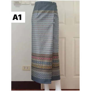 ผ้าถุงสำเร็จ ติดตะขอ พร้อมใส่ อัดกาวเรียบร้อย (สินค้าจริงไม่มีกระดุม)