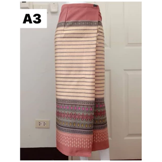 ผ้าถุงสำเร็จ ติดตะขอ พร้อมใส่ อัดกาวเรียบร้อย (สินค้าจริงไม่มีกระดุม)