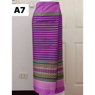 ผ้าถุงสำเร็จ ติดตะขอ พร้อมใส่ อัดกาวเรียบร้อย (สินค้าจริงไม่มีกระดุม)