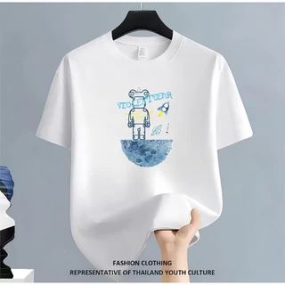 เสื้อยืดคอกลมแขนสั้น สีดำ ผ้านุ่มใส่สบาย ระบายอากาศดี สินค้าพร้อมส่ง✨เสื้อยืดแขนสั้นผ้าฝ้าย รุ่นใหม่สำหรับวัยรุ่น