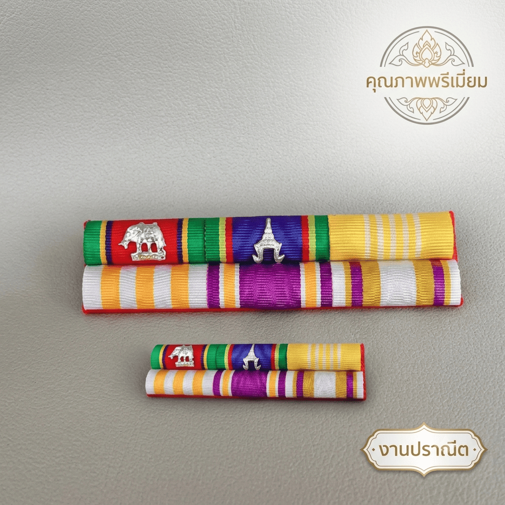แถบราชการ บช. บม. แบบใหม่ล่าสุด แบบแม่เหล็ก/เข็มหมุด/เข็มกลัด