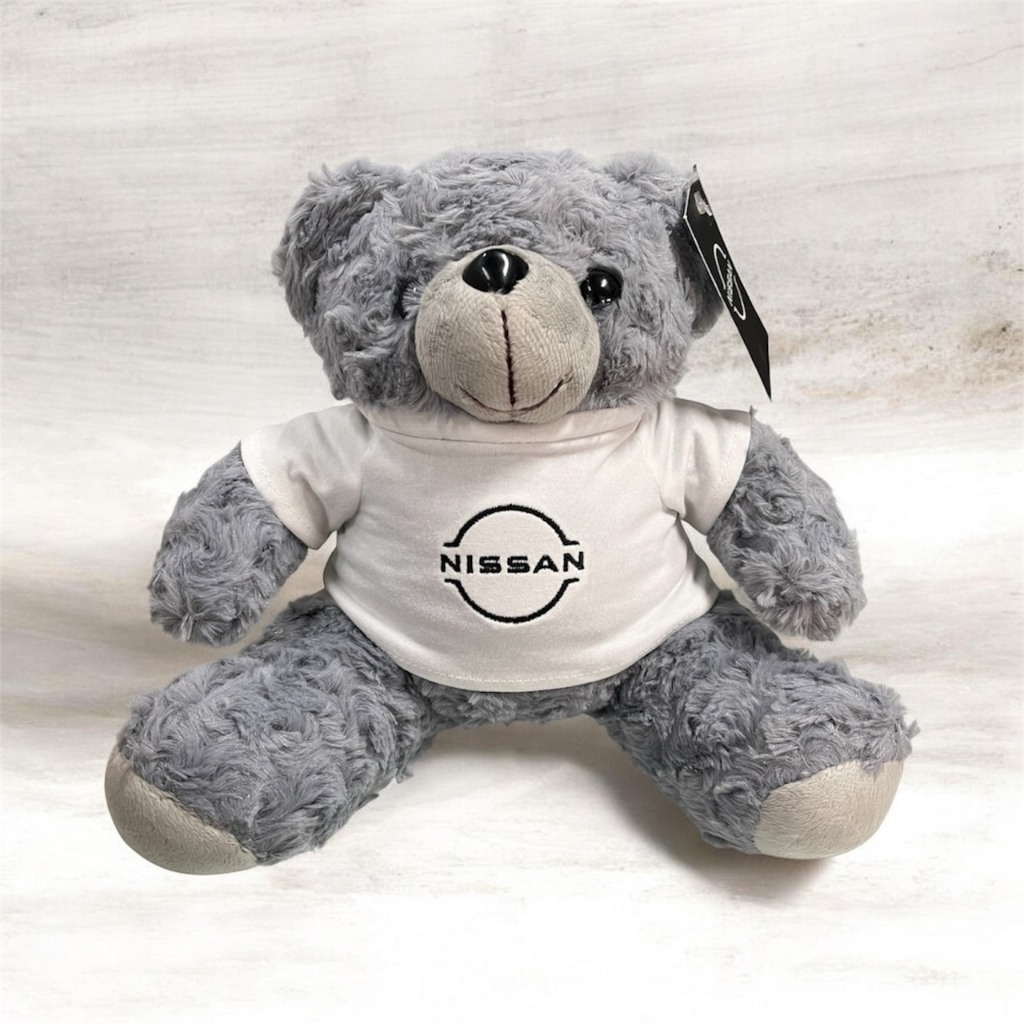 ตุ๊กตาหมี NISSAN เสื้อขาว MNE001R000 NISSAN (สินค้าที่ระลึกแท้นิสสันใช้ตัวเลือก)