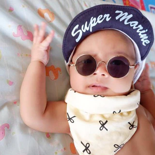 แว่นกันแดดเด็กทารกแรกเกิด แว่นตาเด็กเล็ก ทรงกลม | พร็อพถ่ายภาพสตูดิโอ | แว่นแฟชั่นเด็ก กันแดด UV