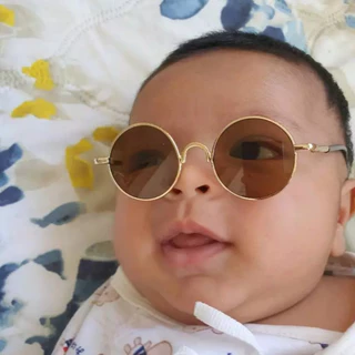 แว่นกันแดดเด็กทารกแรกเกิด แว่นตาเด็กเล็ก ทรงกลม | พร็อพถ่ายภาพสตูดิโอ | แว่นแฟชั่นเด็ก กันแดด UV