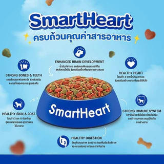 [ถุงแบ่งโรงงาน 1 กิโล] Smartheart อาหารสุนัข อาหารหมา สมาร์ทฮาร์ท ลูกสุนัข ลูกหมา ไก่ ตับ เนื้อ วัว ไก่ นม ขนาด 1kg