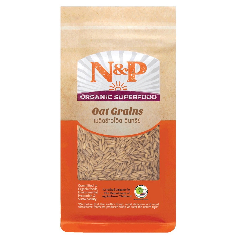 N&P Organic เมล็ดข้าวโอ๊ต ปริมาณ 1000 กรัม N&P Organic Oat Grain 1000 g