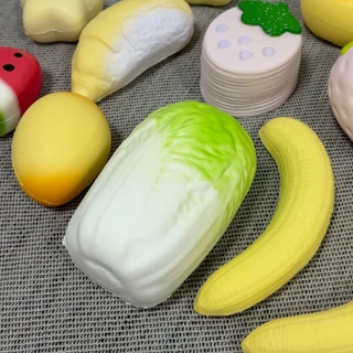 พร้อมส่ง - สกุชชี่ ผลไม้ ขนมปัง นุ่มหนึบ บีบคลายเครียด คืนตัวช้า สกุชชี่ (Squishy) (มีหลายแบบ) AA-22