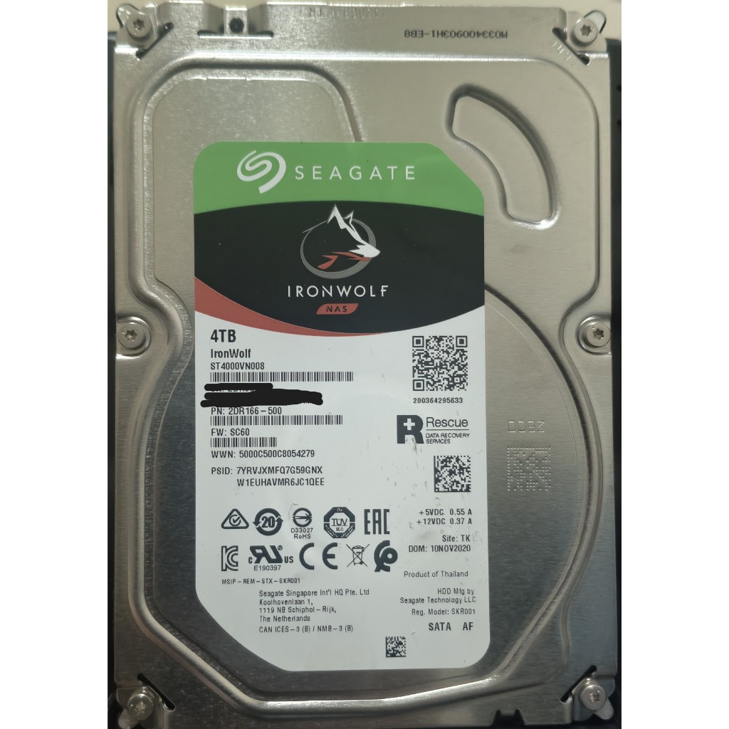 🔥 HDD มือสอง Seagate IronWolf 4TB รุ่น ST4000VN008 NAS Drive สภาพดี ใช้งานได้ปกติ