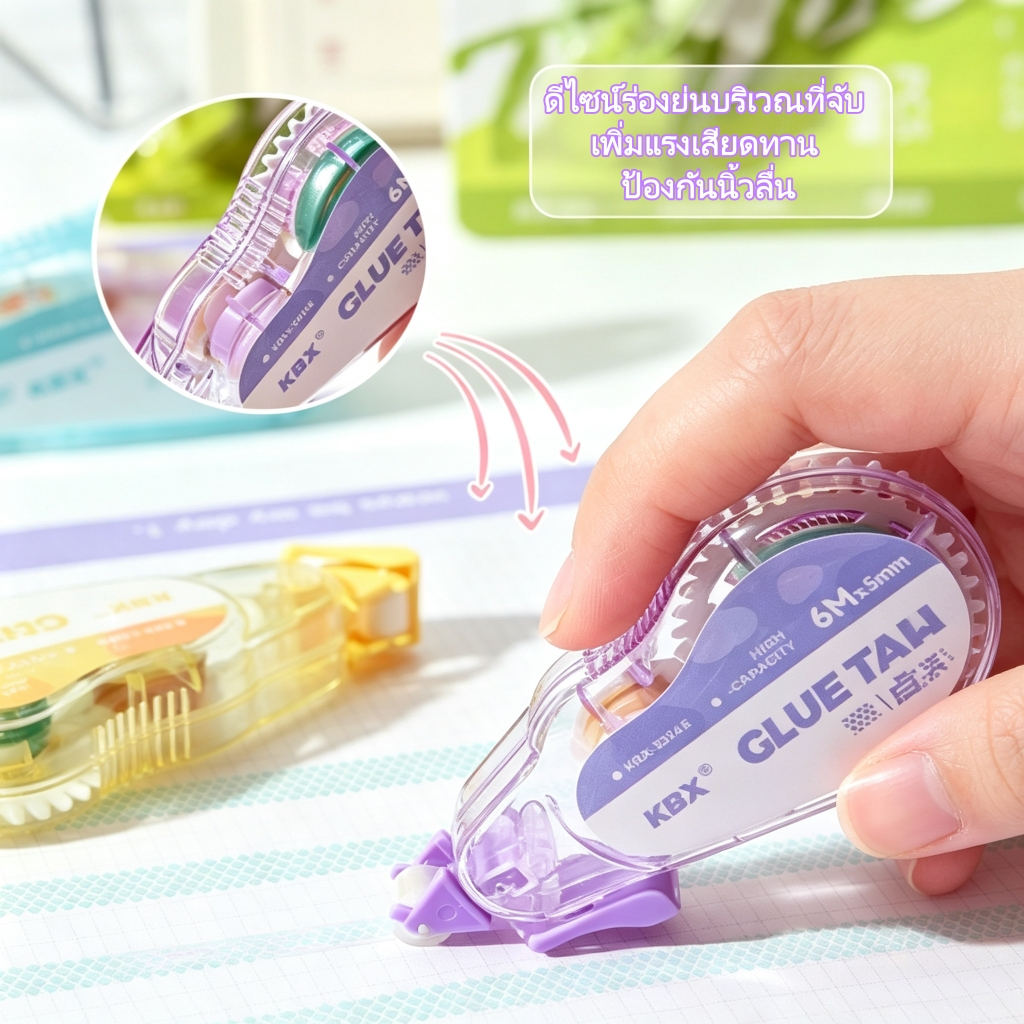 🔥พร้อมส่ง🔥 2 ชิ้น กดจุดกาว Glue Tape เทปกาวสองหน้า ยาวรวม12เมตร ลบคราบได้ ใช้งานง่าย DIY สมุดทำมือ อุปกรณ์การเรียน