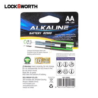 Deli ถ่าน ถ่านอัลคาไลน์ ความจุสูง AA LR6 / AAA LR03 ถ่าน 1.5V ใหม่ ของแท้ Alkaline Battery