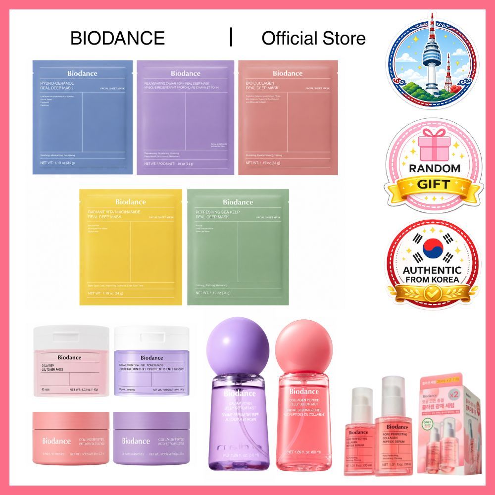 BIODANCE Face Mask, Jelly mist, Eye patch, Toner pad, เจลลี่มิสต์, มาสก์หน้า, เซรั่ม, แผ่นมาสก์ใต้ตา
