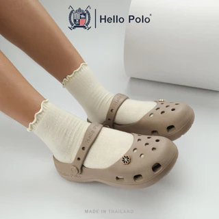 Hello Polo รองเท้าแตะผู้หญิง รองเท้าแมรี่เจน ทรงบัลเล่ต์ อ่อนนุ่ม กันลื่นและทนทาน EVA คลายเมื่อยเท้า ลำลอง แฟชั่น HP8075