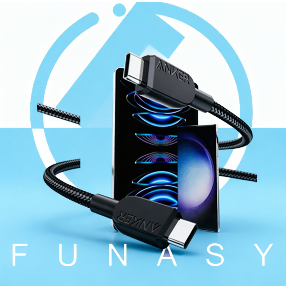 Anker 240W USB-C ถึง USB-C ถักเคเบิลชาร์จด่วน สายชาร์จด่วน