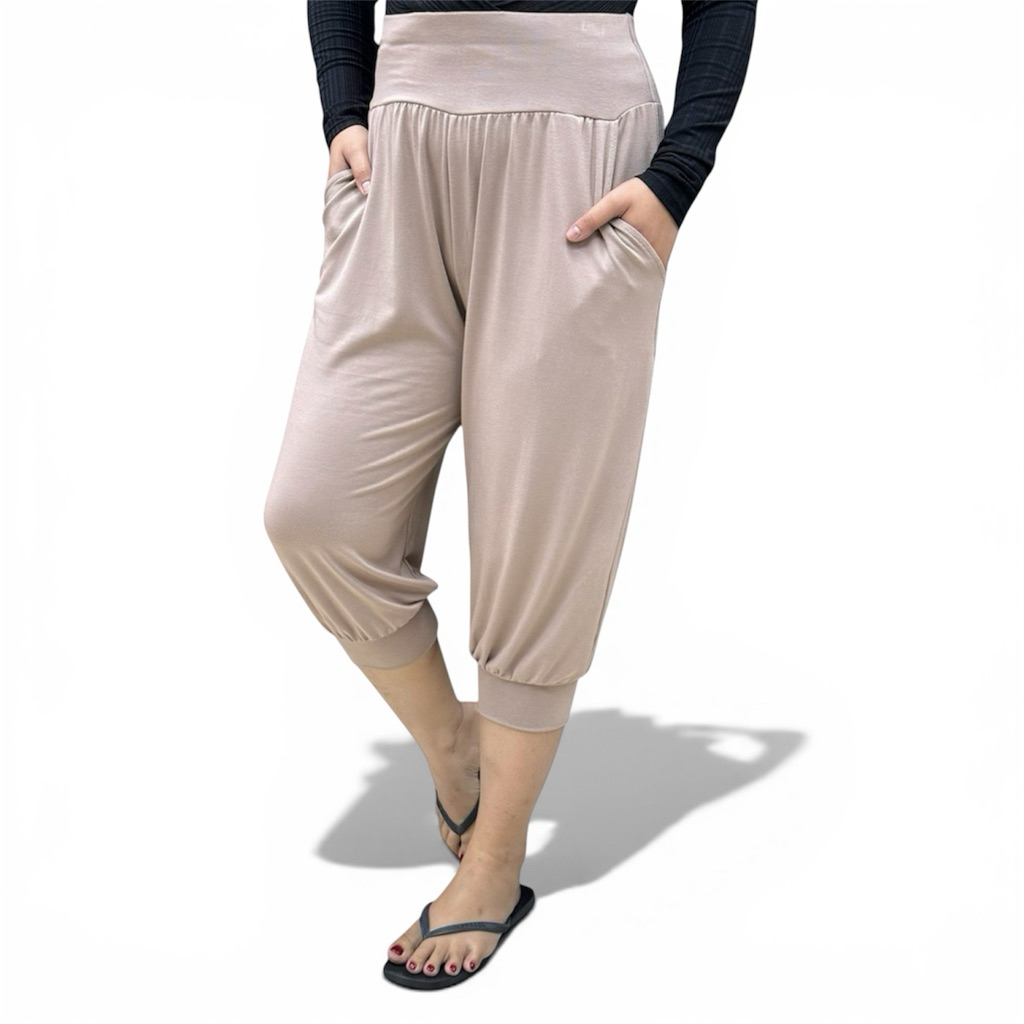 [Harem Pant 3/4] กางเกงจินนี่ความยาว 3 ส่วน ผ้าเรยอน ผ้านิ่ม ยืดได้เยอะ