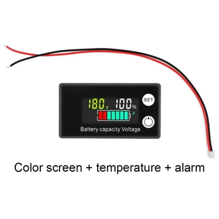 มิเตอร์แสดงสถานะแบตเตอรี่ 6133A DC 8→100V LCD ดิจิตอล สำหรับแบตเตอรี่ตะกั่ว/ลิเธียม แบบ 2 สาย