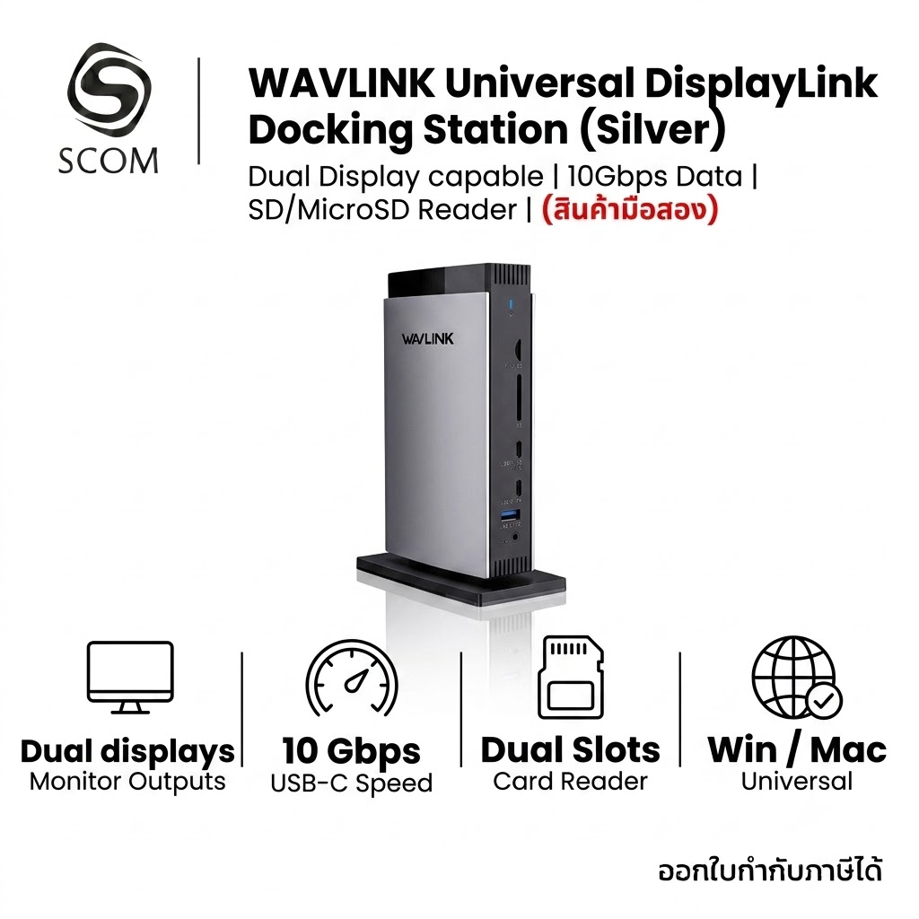 WAVLINK Universal DisplayLink Docking Station