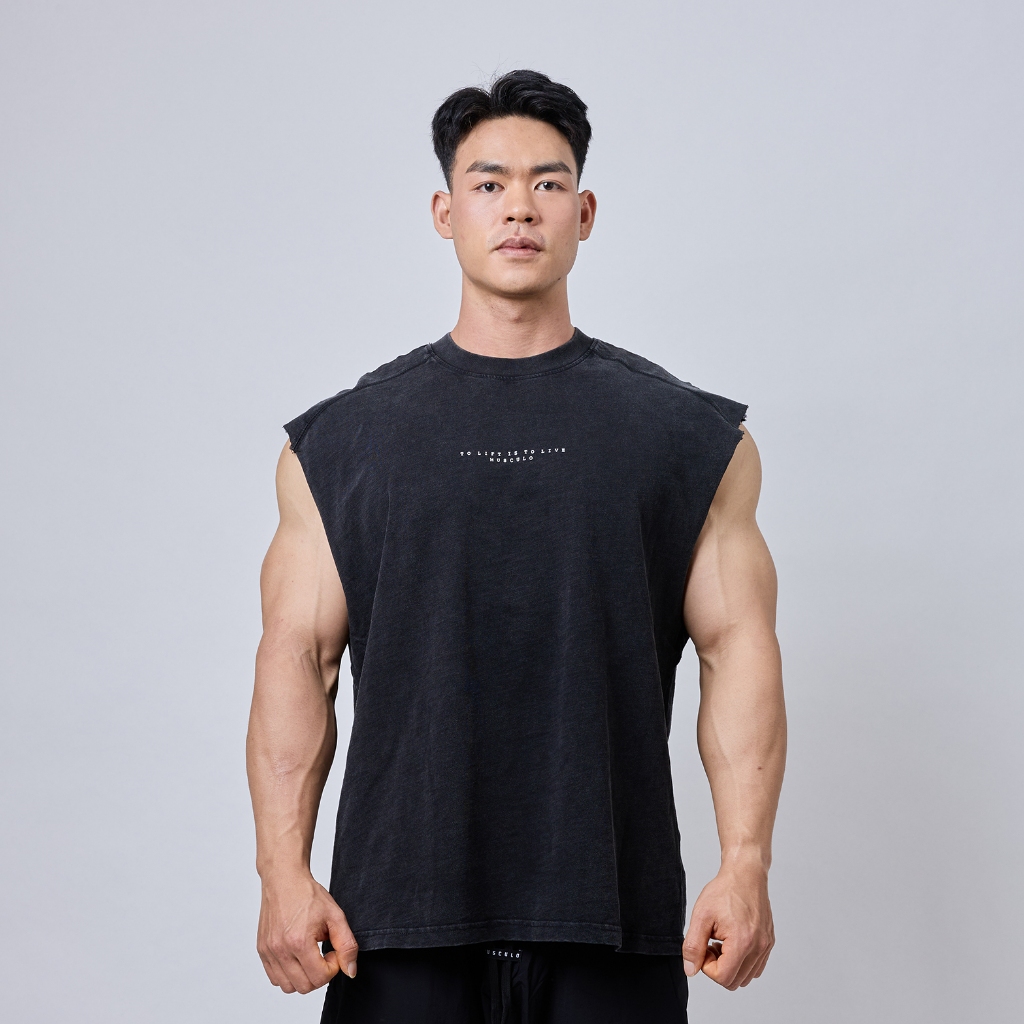 Musculo Raw fit tank top เสื้อกล้ามเล่นยิมฟอกดิบ