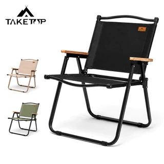 TakeTop เก้าอี้พับ มีที่วางแขน ผ้า Oxford 600D โครงเหล็ก พร้อมถุงเก็บ พกพาสะดวก เก้าอี้แคมป์ปิ้งพับได้