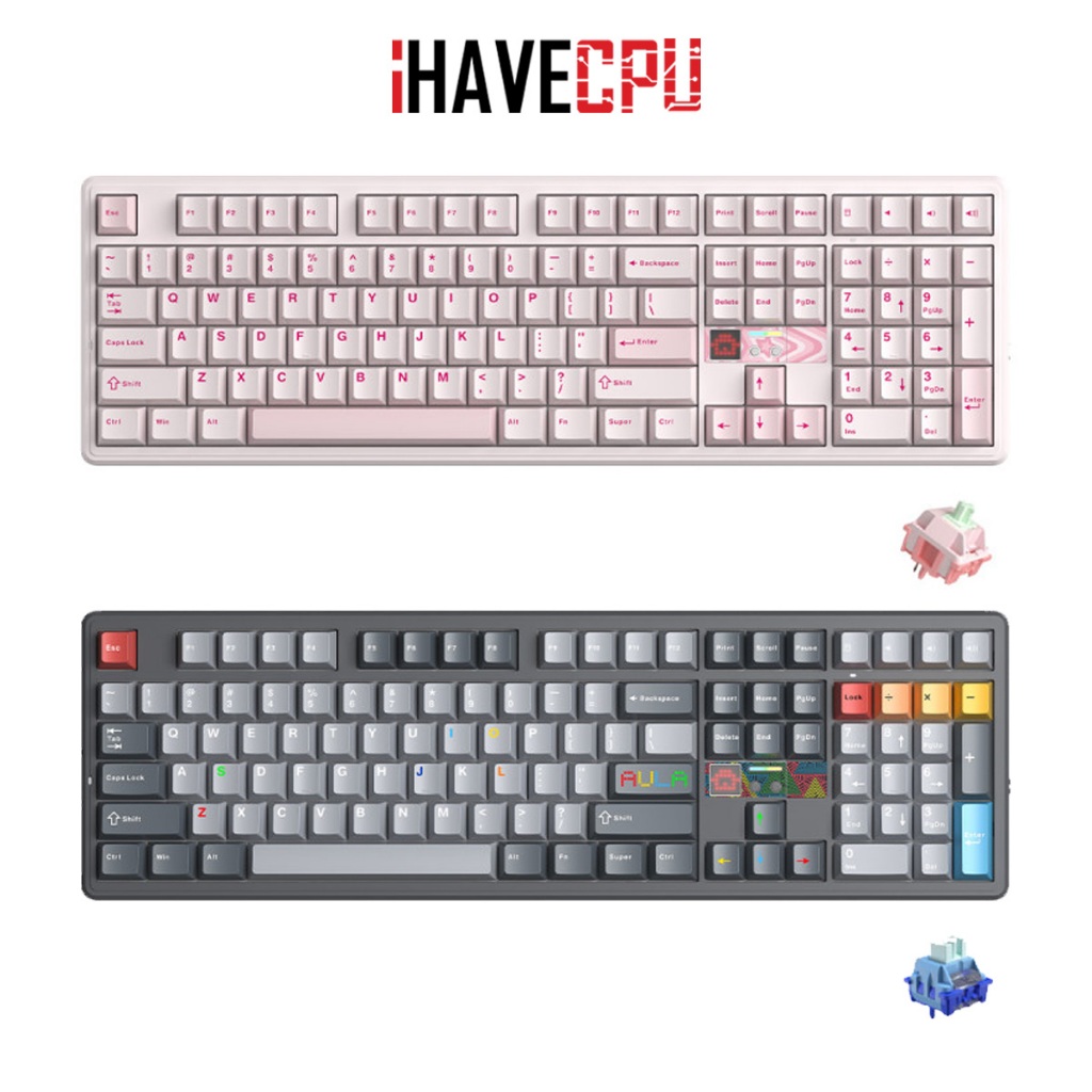 คีย์บอร์ด (keyboard) iHAVECPU AULA F108PRO V2 3IN1 WIRELESS (EN/TH)