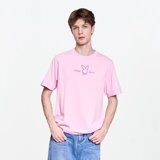 PLAYBOY 08PB เสื้อยืด เสื้อผ้าผู้ชาย/เสื้อ/เสื้อยืดสีชมพู รุ่น P1MT265TB126PK