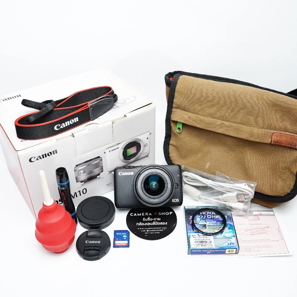 Canon M10 อดีตประกันศูนย์ สภาพดี มีกล่อง ของแถมเพียบ