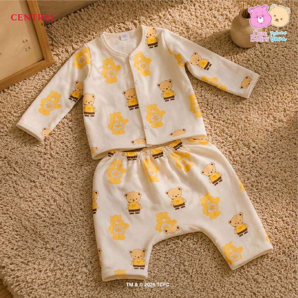 Thelandofvava 🐻 LOOK25 - VNXB2039 ชุดนอนเด็กอ่อน กระดุมแป๊ก unisex 🐻 Care Bears (Gummy Bear) ลิขสิทธ