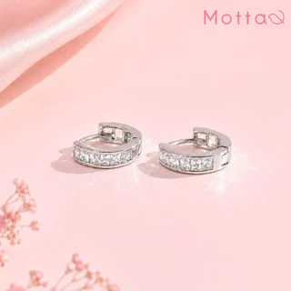 Motta Earring ต่างหูห่วงชุบทองคำขาว ลายเพชรรุ่นขายดี ดีไซน์คลาสสิก ใส่ได้ตลอด