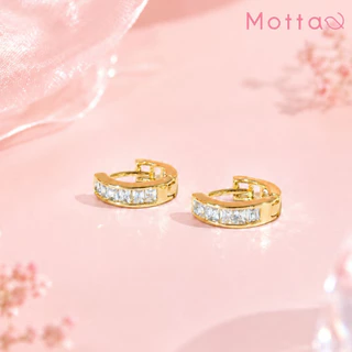 Motta Earring ต่างหูห่วงชุบทองคำขาว ลายเพชรรุ่นขายดี ดีไซน์คลาสสิก ใส่ได้ตลอด