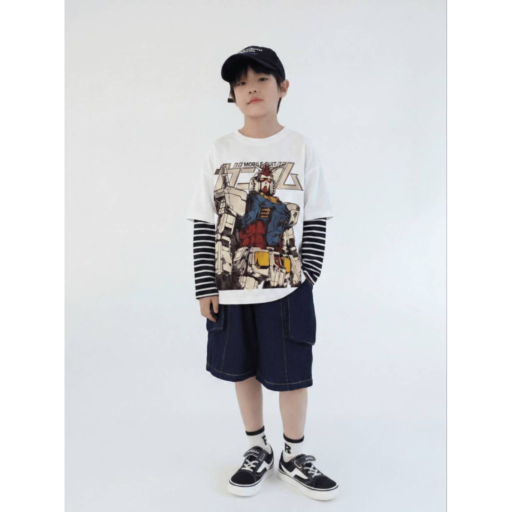 เสื้อยืดแต่งแขนยาวแฟชั่นลูกชายใส่เท่ๆชิวๆงานมี3สีให้เลือกกันเลย