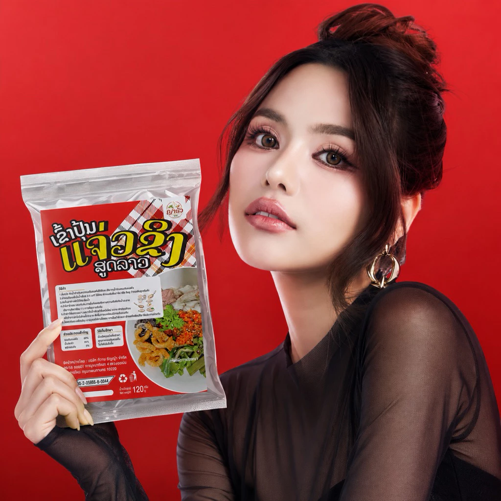 ข้าวปุ้นแจ่งขิงญ่านัว 3ห่อ ได้เยอะมากกมากก