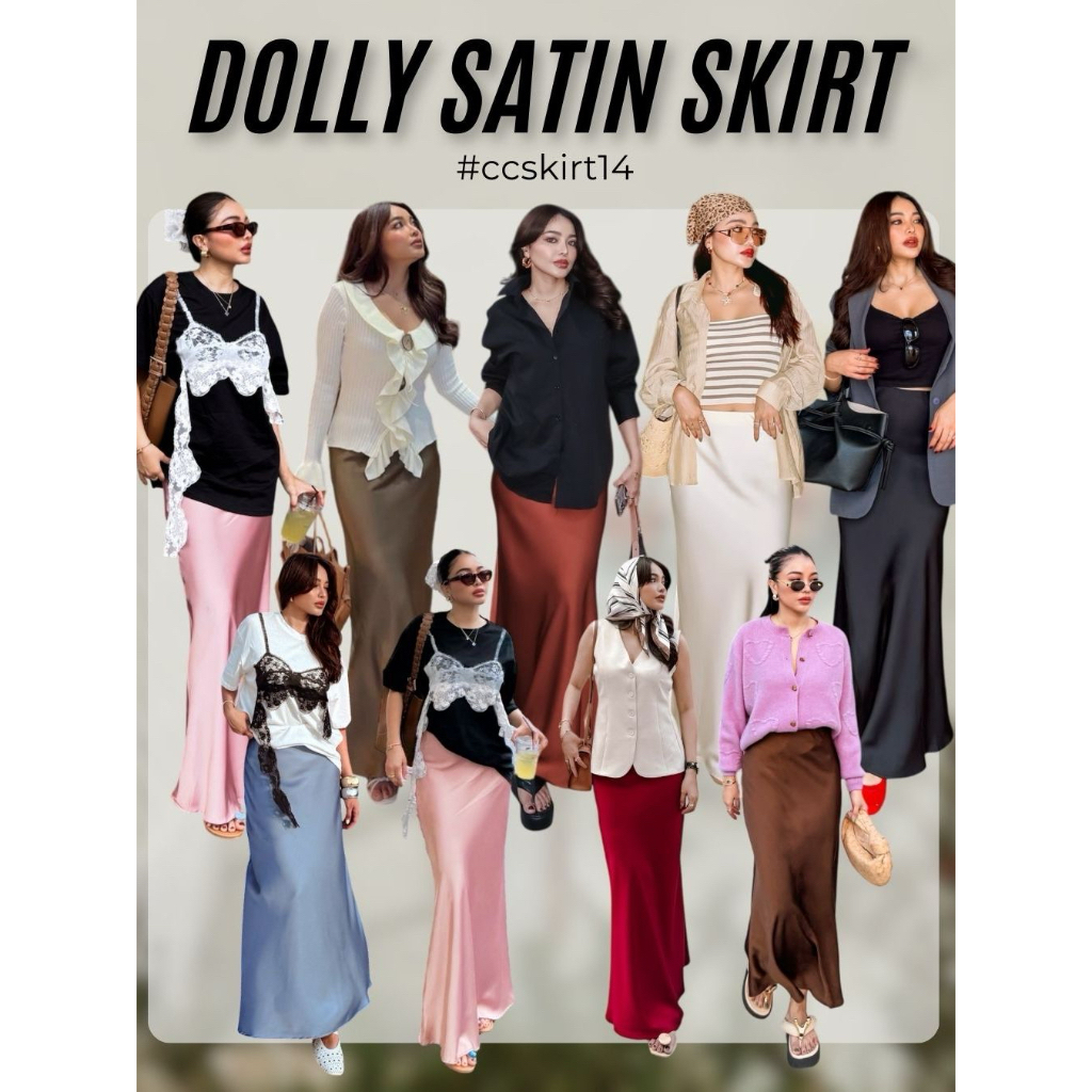 Chuuclothing Dolly satin skirt [กระโปรงซาตินสินค้าพร้อมส่ง] เก็บโค้ดส่วนลดเพิ่มได้ที่หน้ากิจกรรม
