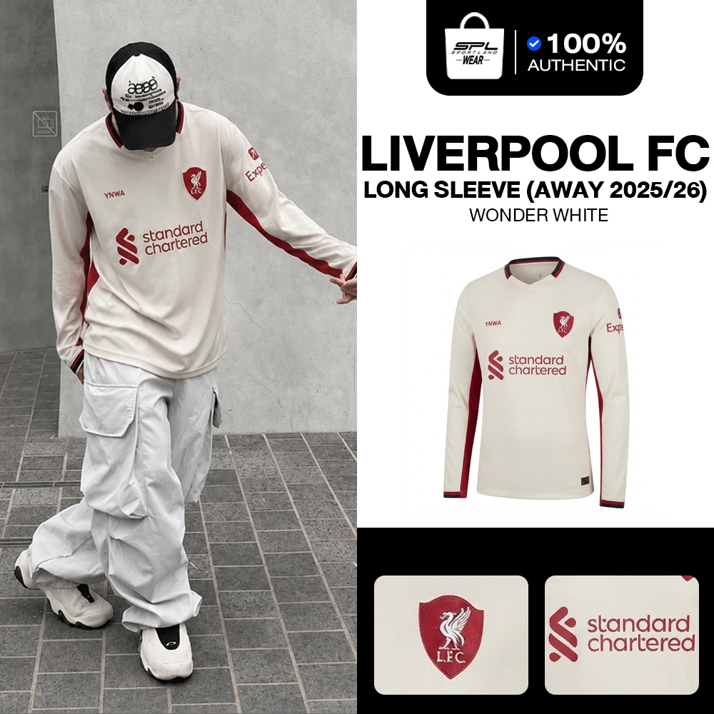 Liverpool Football Club เสื้อบอล ชุดเยือน แขนยาว M Jersey Fan Liverpool Away 25-26 A25SP14