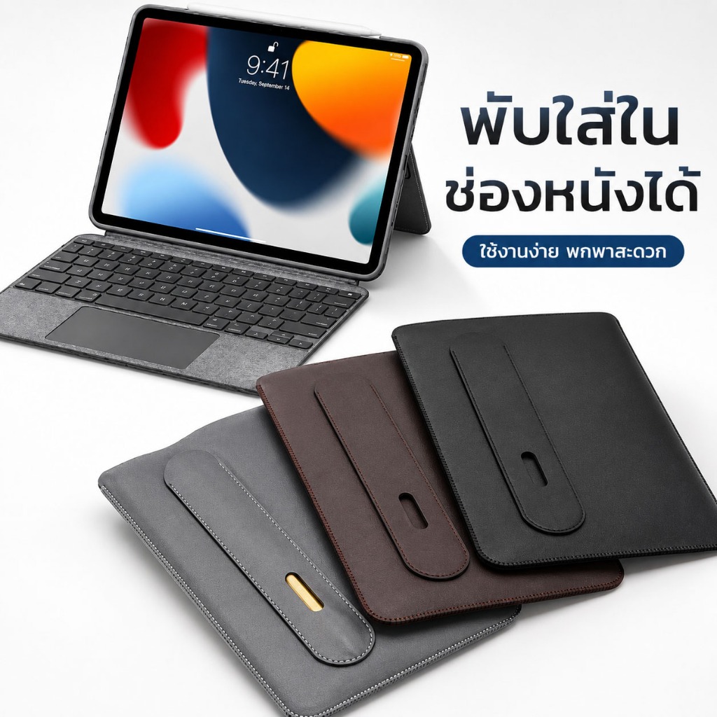 ซองหนัง ซอง กระเป๋าหนัง สำหรับ ไอแพด Pro 11  Air 4 5 6 7 Gen 10 10.9 A16 Gen 11 10.2 iPad Gen 7 8 9