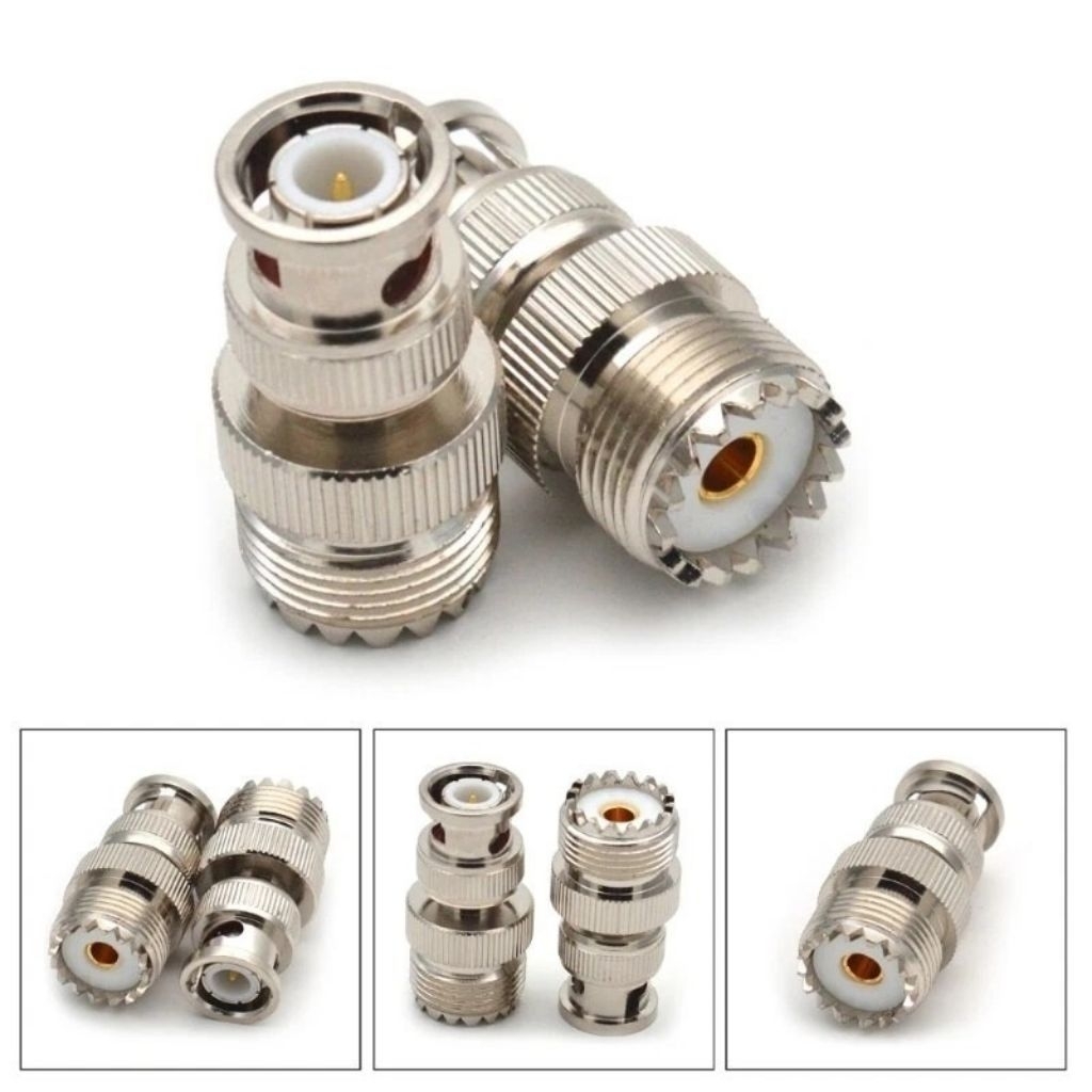 ขั้วแปลงเสาวิทยุสื่อสาร 259 ออก BNC (SO-239/PL-259 Female Jack)ราคา 1ชิ้น