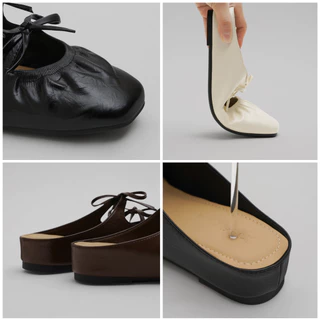 CHAAKAN [นำเข้าเกาหลี 100%] Cordelia Platform Mule Flat รองเท้าเปิดส้นผู้หญิง ส้นในซ่อน 3.5ซม. หัวเหลี่ยม เบา ไม่หลุด