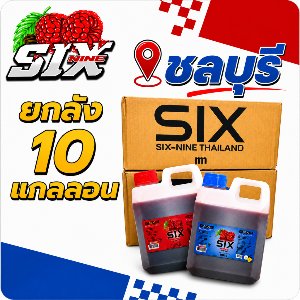 [10 แกลลอน] six nine 69 ฝาแดง ฝาเทา แกลลอน 1020 ml ของแท้