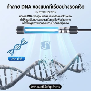 หลอดยูวี ฆ่าเชื้อโรค กำจัดตะไคร่เขียว ในตู้ปลา บ่อปลา ขนาด3w/5w/7w/9w/11w/13w