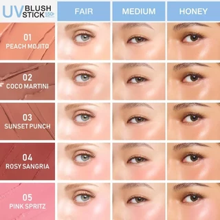 ถูก/แท้/มีไลฟ์ (มีสีใหม่) บลัชออน MizuMi UV Blush Stick SPF50+ PA++++ บลัชกันแดด บลัชกันแดดแก้มกระจก บลัชสติ๊ก แก้มฉ่ำ